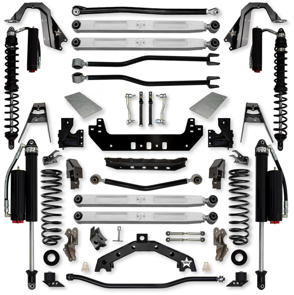 4.5 Inch Adventure X2 Pro Elite Coilover Long-Arm Suspension System for Jeep Wrangler JLU Diesel Models Comp System Stage 2 Rock Krawler