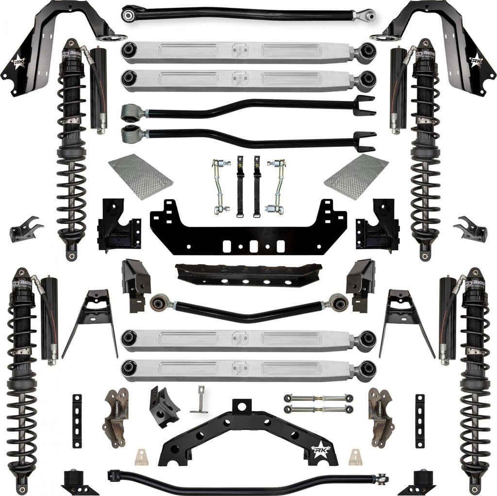 4.5 Inch Adventure X2 Pro Elite Coilover Long-Arm Suspension System for Jeep Wrangler JLU Diesel Models Trail Runner System Stage 1 Rock Krawler
