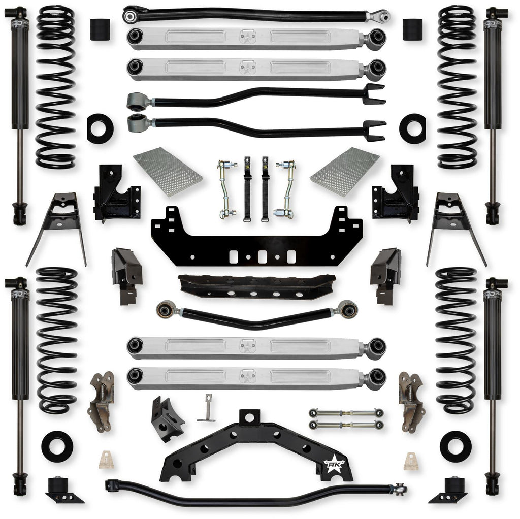 4.5 Inch Adventure X2 Pro Elite Long-Arm Suspension System for Jeep Wrangler JLU Gas Models With IFP Shocks Rock Krawler