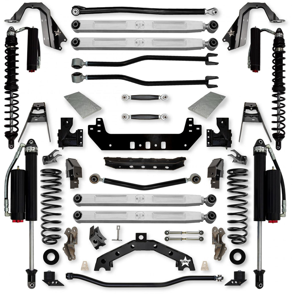 4.5 Inch Adventure X2 Pro Elite Coilover No Limits Long-Arm Suspension System for Jeep Wrangler JLU Diesel Models Comp System Stage 2 Rock Krawler