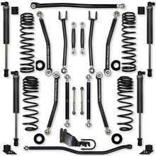 Load image into Gallery viewer, 4.5 Inch X-Factor No Limits Mid-Arm Suspension System for Jeep Wrangler JLU Diesel Models Comp Stage 1 With IFP Shocks Rock Krawler