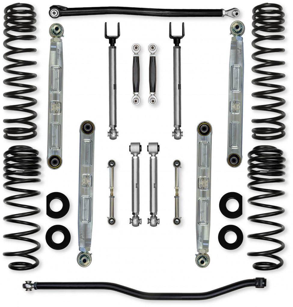4.5 Inch X-Factor Pro Elite No Limits Mid-Arm System for Jeep Wrangler JLU 392 Models With No Shocks Rock Krawler