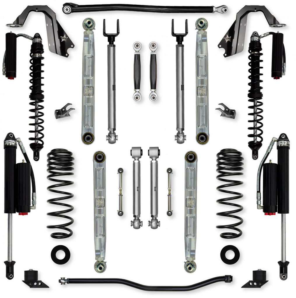 4.5 Inch X-Factor Pro Elite Coilover Mid-Arm No Limits System for Jeep Wrangler JLU 392 Models Comp System Stage 2 Rock Krawler