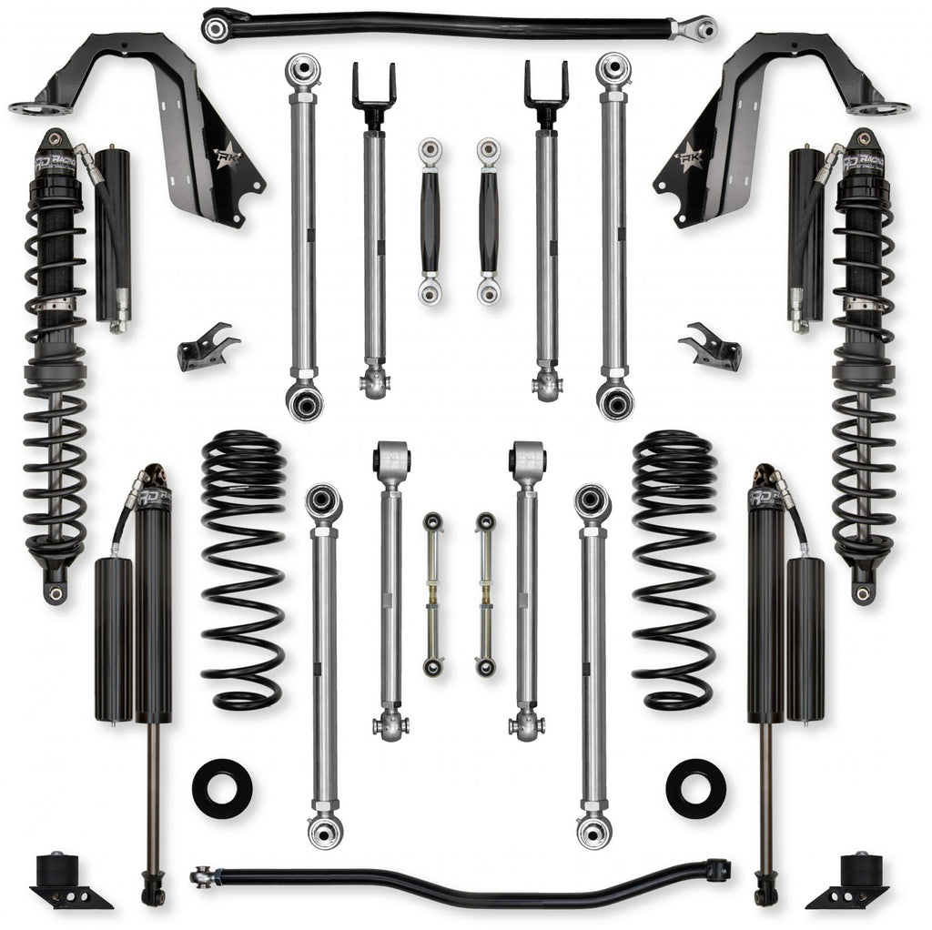 4.5 Inch X-Factor PRO Coilover No Limits Mid-Arm Suspension System for Jeep Wrangler JLU 392 Models Comp Stage 1 Rock Krawler