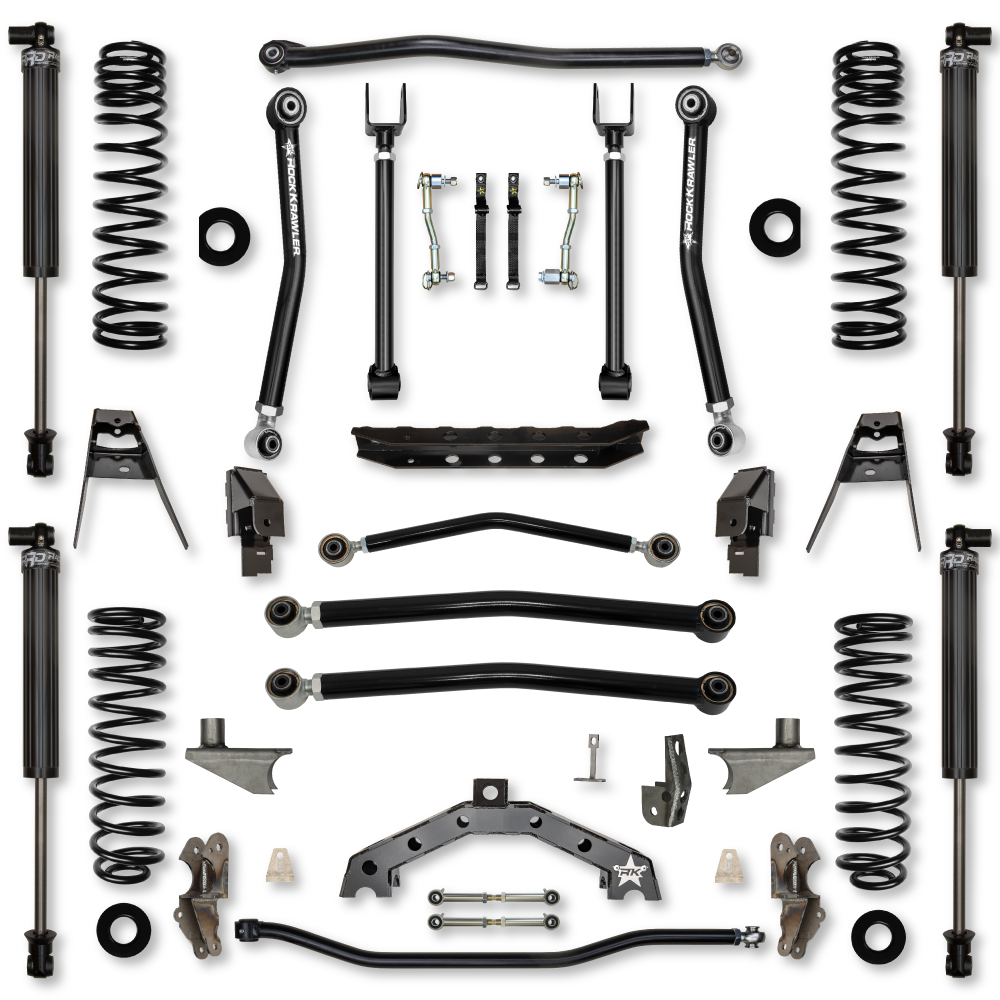 4.5 Inch T-Rex w/ 6 Inch Rear Stretch Hybrid System For Jeep Wrangler JL With IFP Shocks Rock Krawler