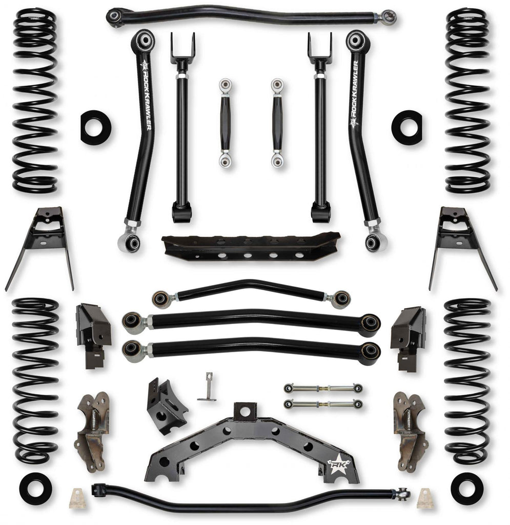 4.5 Inch T-REX No Limits Suspension System for Jeep Wrangler JLU 4XE Models With No Shocks Rock Krawler