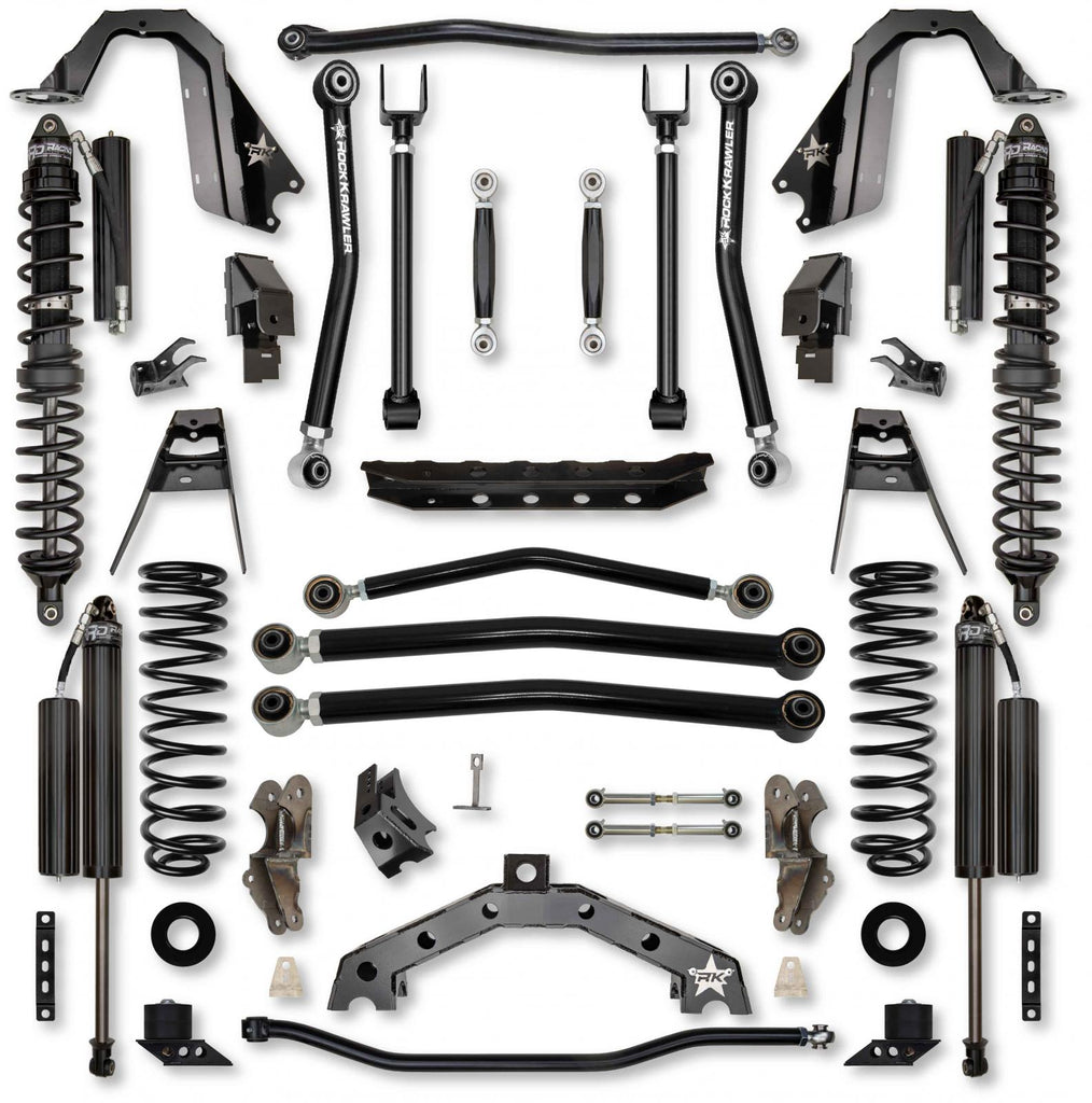 4.5 Inch T-REX Coilover No Limits Suspension System for Jeep Wrangler JLU 4XE Models Comp Stage 1 Rock Krawler