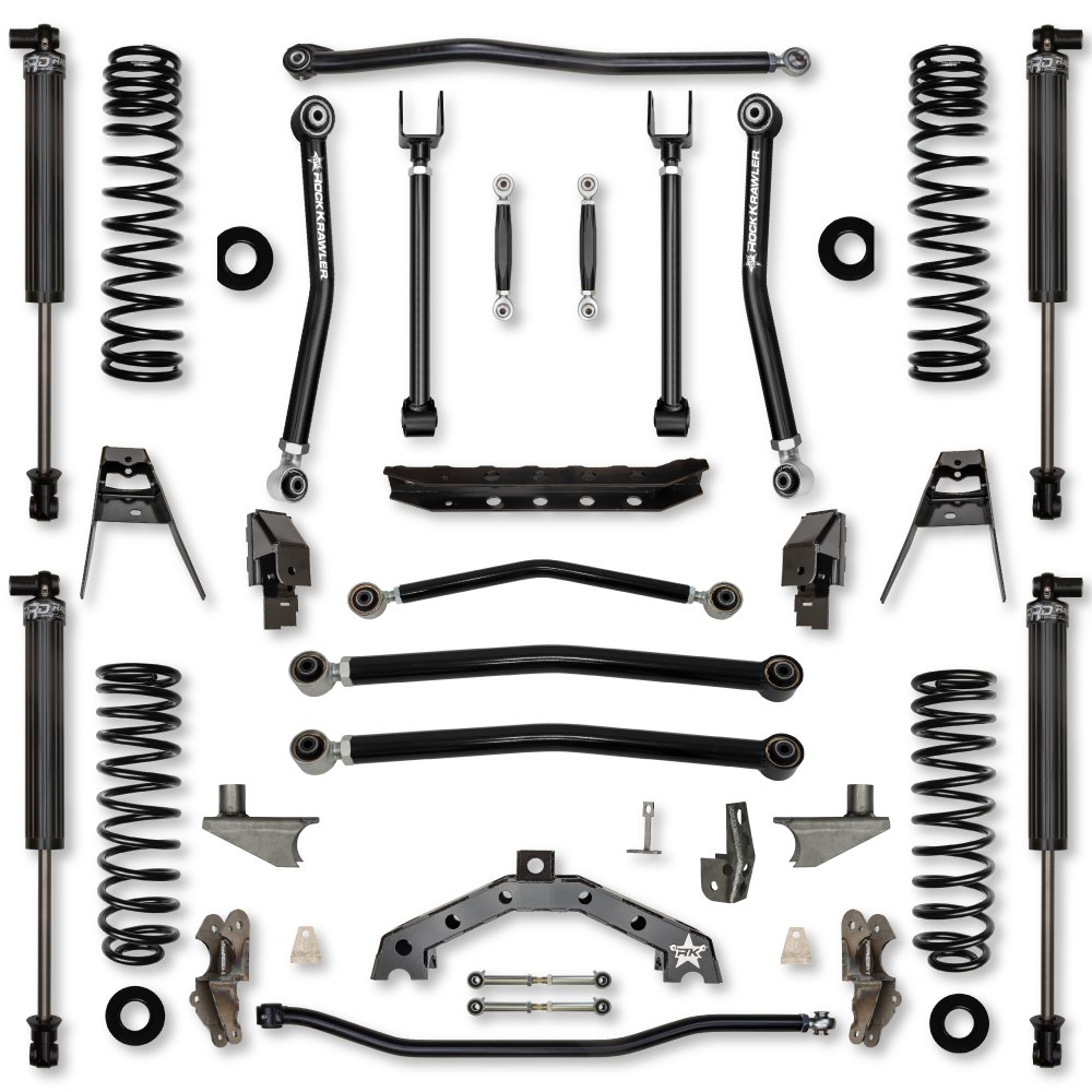 4.5 Inch T-Rex w/ 6 Inch Rear Stretch No Limits Hybrid System For Jeep Wrangler JL With IFP Shocks Rock Krawler