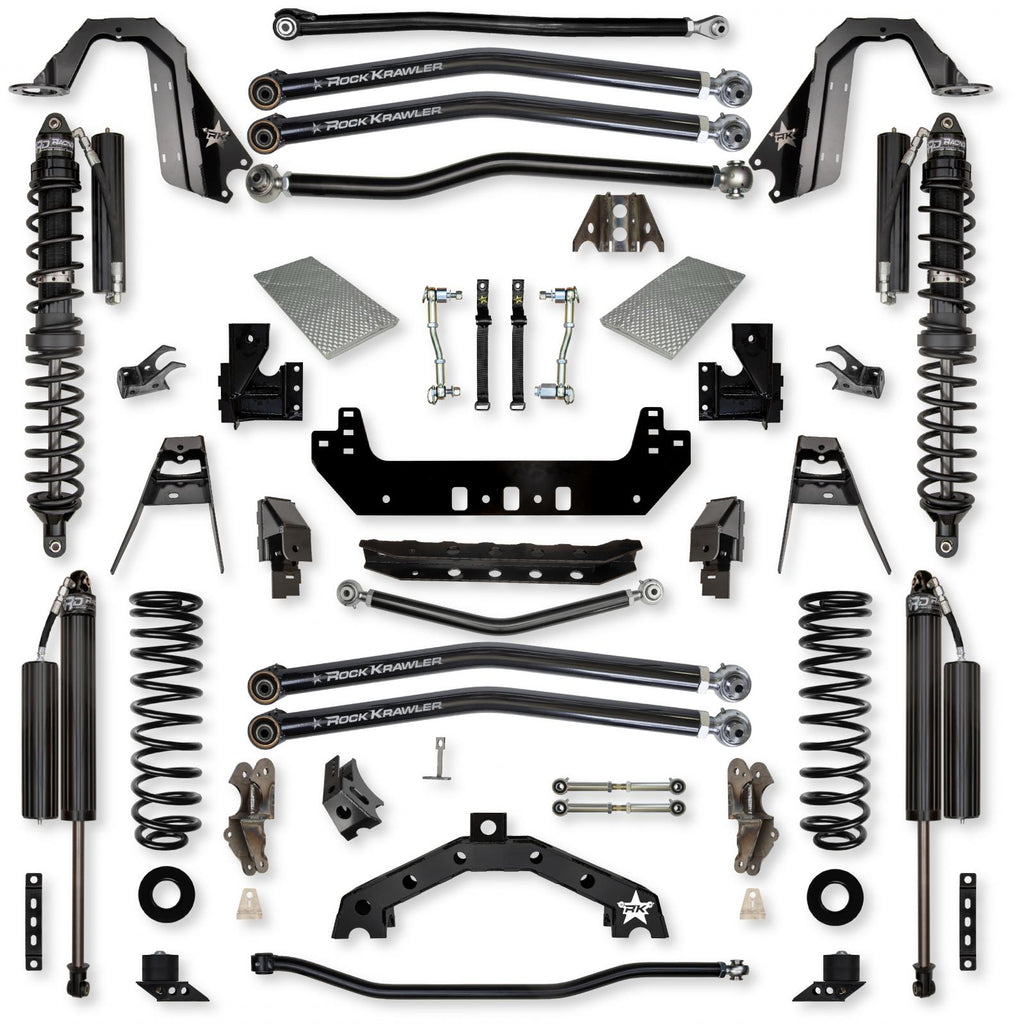 4.5 Inch X-Factor X2 Coilover Long-Arm Suspension System for Jeep Wrangler JL Gas Models Comp Stage 1 Rock Krawler