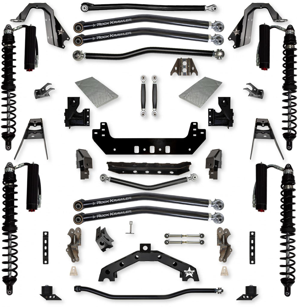 4.5 Inch X-Factor X2 Coilover No Limits Long-Arm Suspension System for Jeep Wrangler JLU 392 Models Trail Runner System Stage 2 Rock Krawler