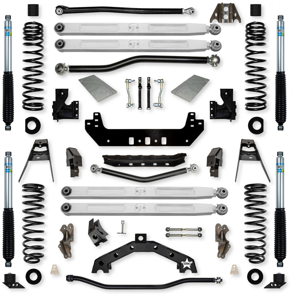4.5 Inch X-Factor X2 Pro Elite Long-Arm Suspension System for Jeep Wrangler JLU Diesel Models With Bilstein Shocks Rock Krawler
