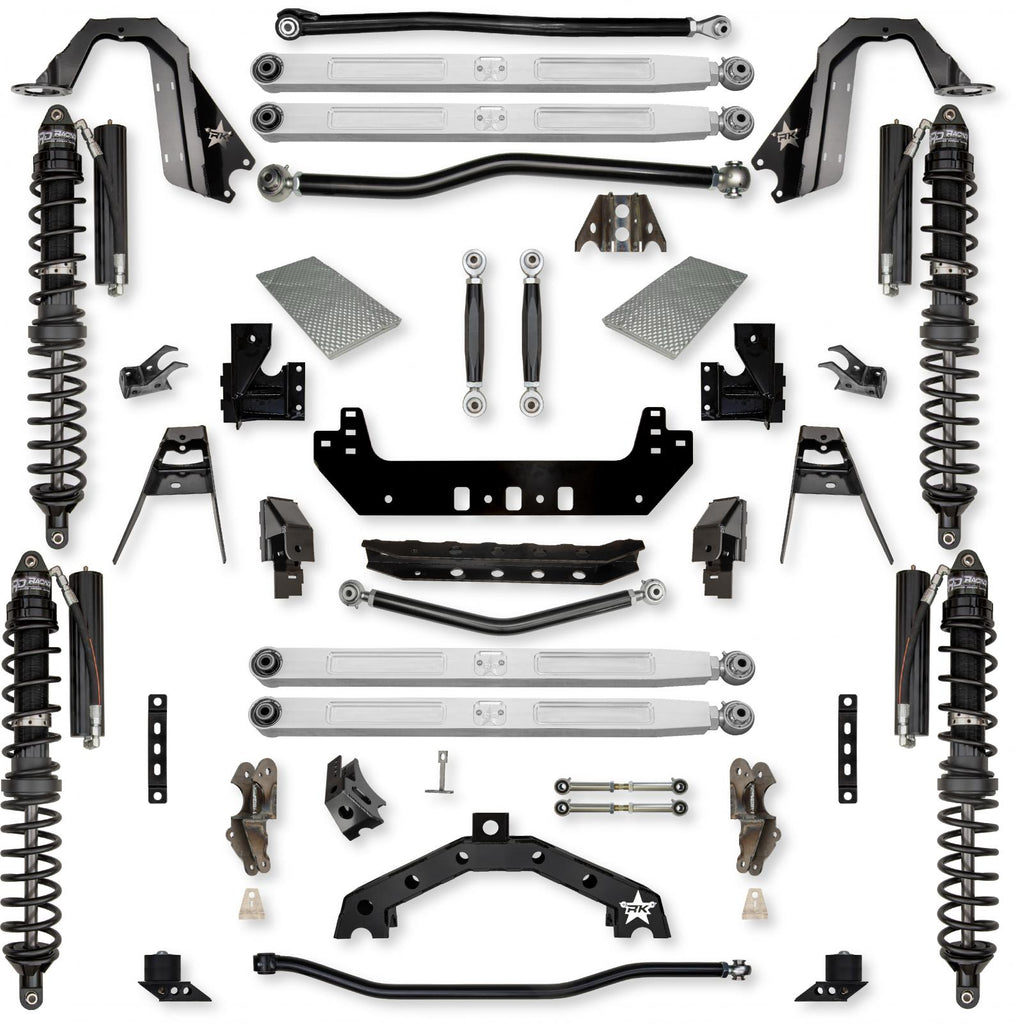 4.5 Inch X-Factor X2 Pro Elite Coilover No Limits Long-Arm Suspension System for Jeep Wrangler JL Gas Models Trail Runner System Stage 1 Rock Krawler