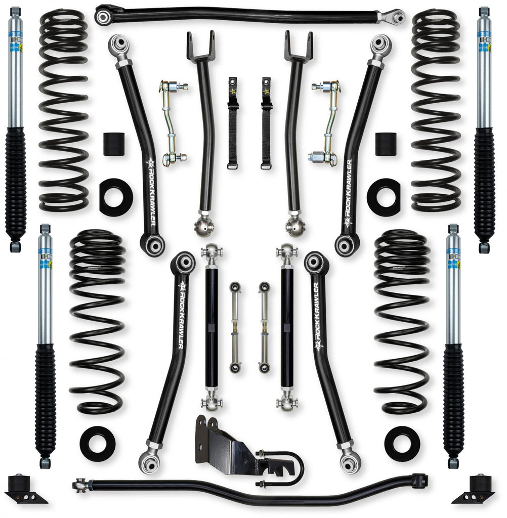 4.5 Inch X-Factor Mid-Arm Suspension System for Jeep Wrangler JL Gas Models Comp System Stage 2 Rock Krawler