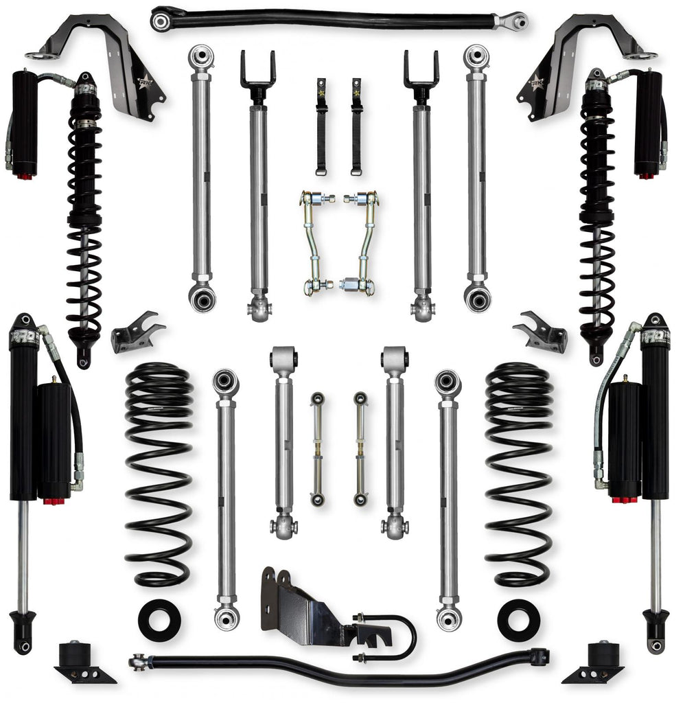 4.5 Inch X-Factor PRO Coilover Mid-Arm System for Jeep Wrangler JLU Diesel Models Comp System Stage 2 Rock Krawler