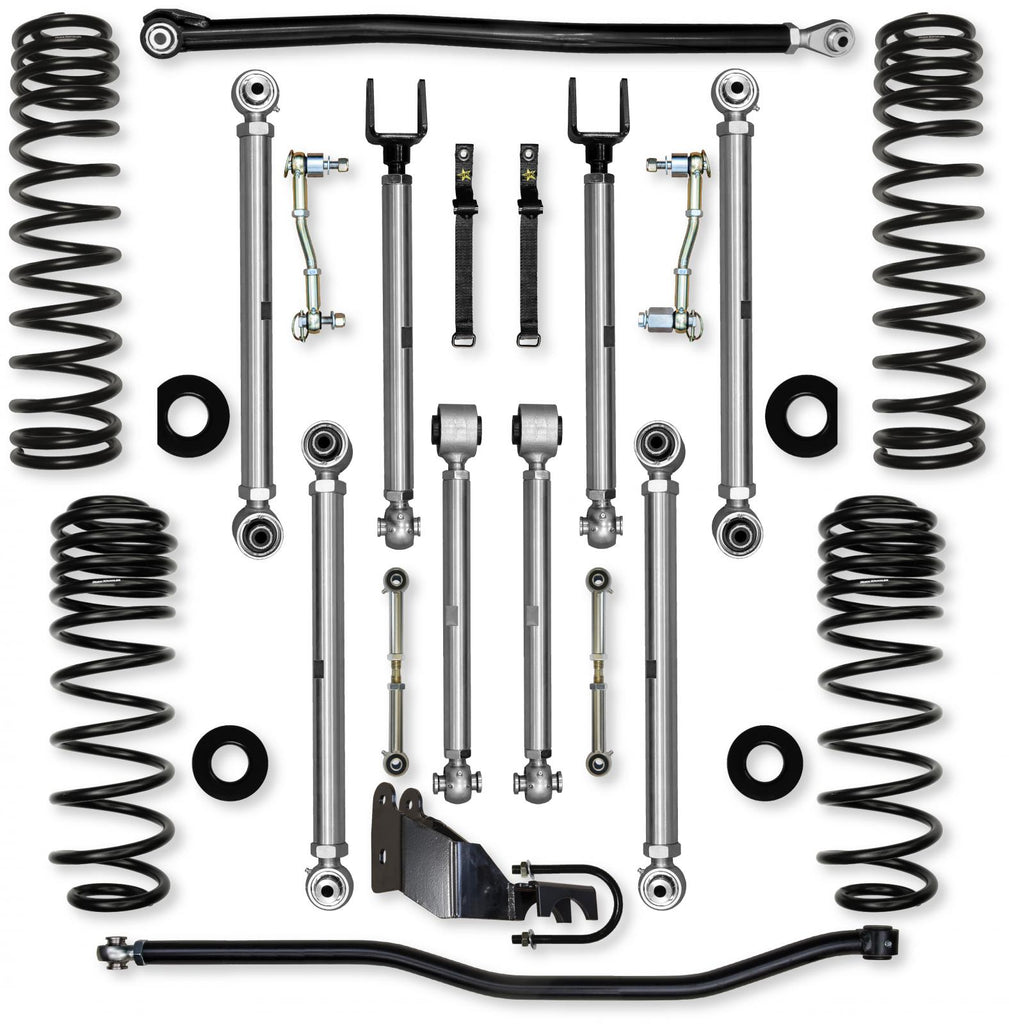 4.5 Inch X-Factor PRO Mid-Arm System for Jeep Wrangler JLU 4XE Models With No Shocks Rock Krawler