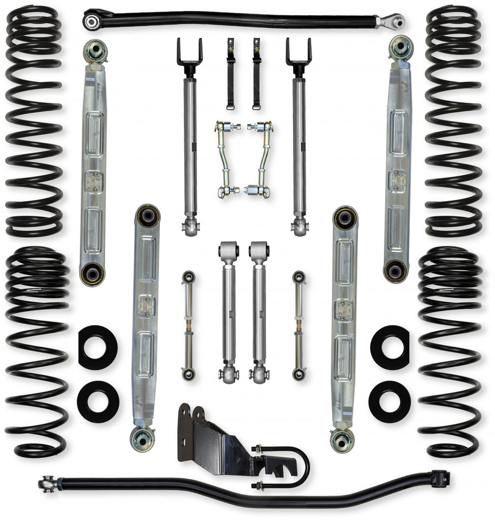 4.5 Inch X-Factor Pro Elite Mid-Arm Suspension System for Jeep Wrangler JLU 4XE Models Rock Krawler