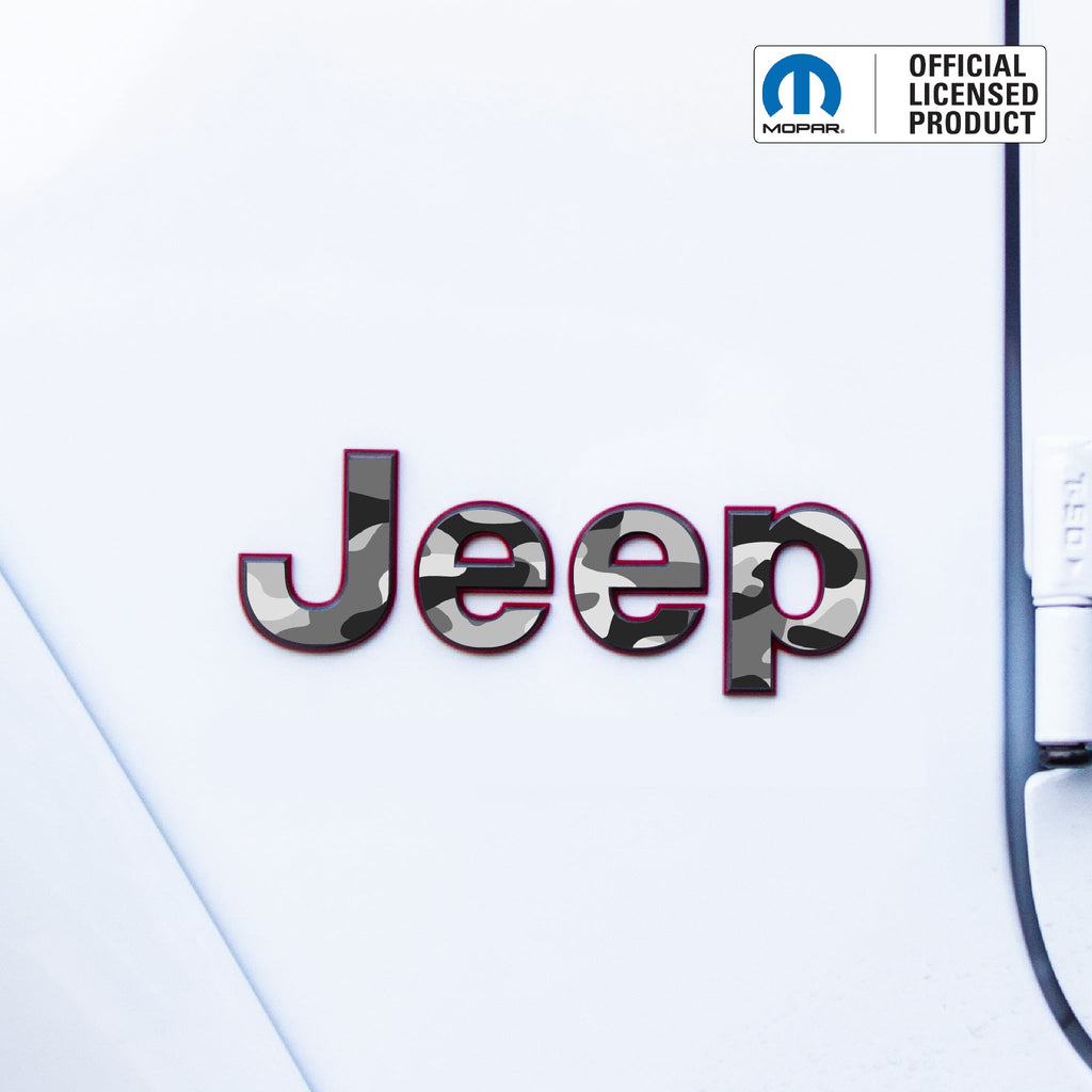 Jeep Emblem Overlay Decals – Camo Print | Fits Wrangler JL, JK, TJ & YJ
