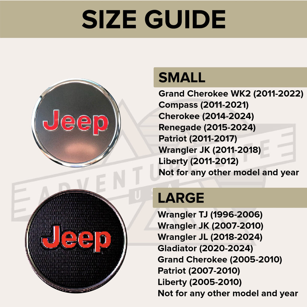 JEEP Steering Wheel Emblem Overlay Decal – Animal Print Designs