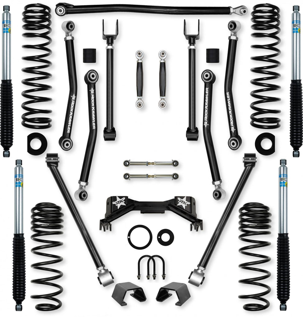 2.0 Inch Adventure X Pro No Limits Mid-Arm System for Jeep Gladiator JT Gas Models With Bilstein Shocks Rock Krawler
