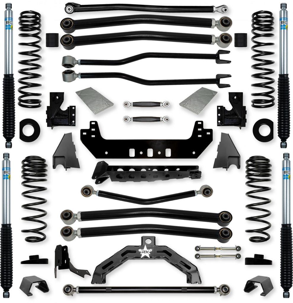 3.0 Inch Adventure X2 No Limits Long-Arm Suspension System for Jeep Gladiator JT Gas Models With Bilstein Shocks Rock Krawler