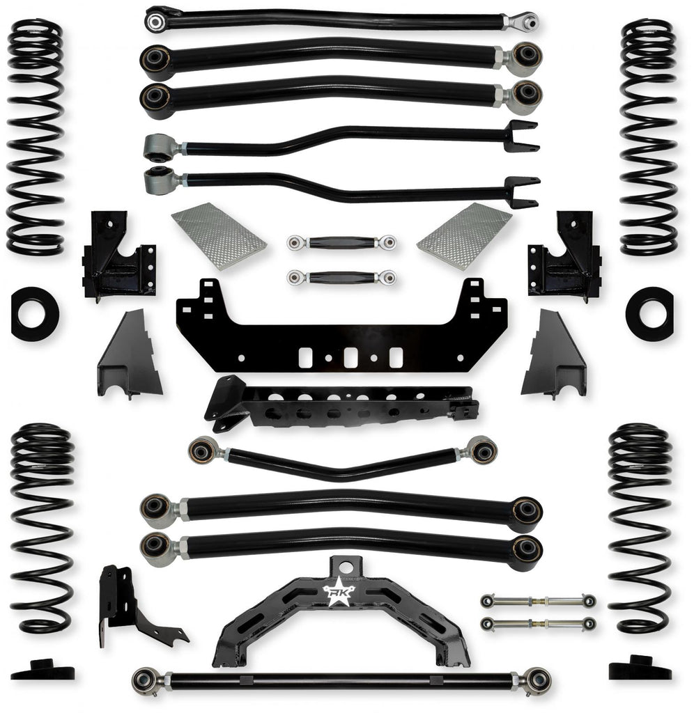 3.0 Inch Adventure X2 No Limits Long-Arm Suspension System for Jeep Gladiator JT Gas Models With No Shocks Rock Krawler