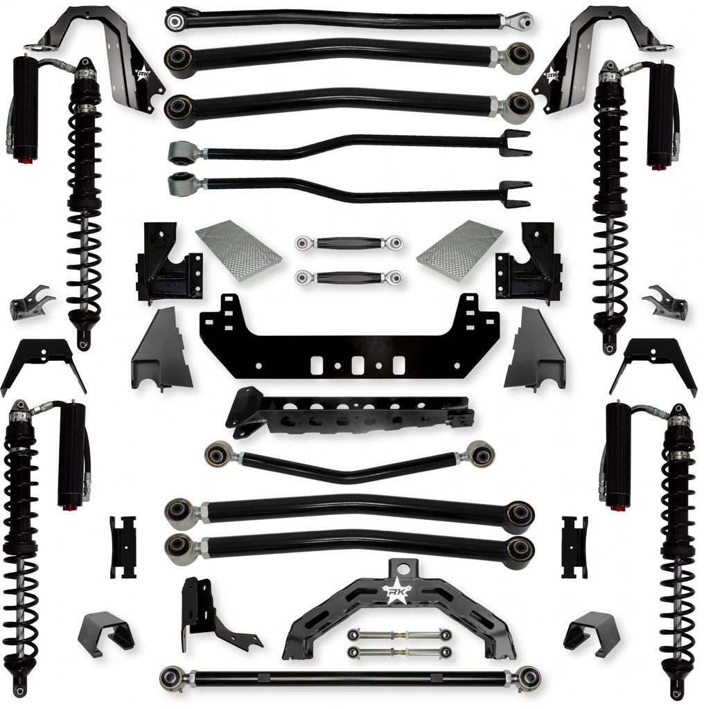 3.0 Inch Adventure X2 Coilover No Limits Long-Arm Suspension System for Jeep Gladiator JT Gas Models Trail Runner System Stage 2 Rock Krawler