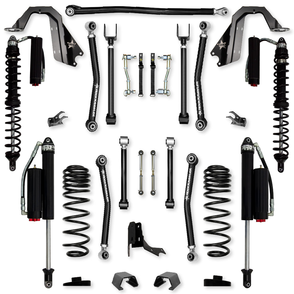 3.0 Inch Adventure X Coilover Mid-Arm Suspension System for Jeep Gladiator JT Diesel Models Comp System Stage 2 Rock Krawler