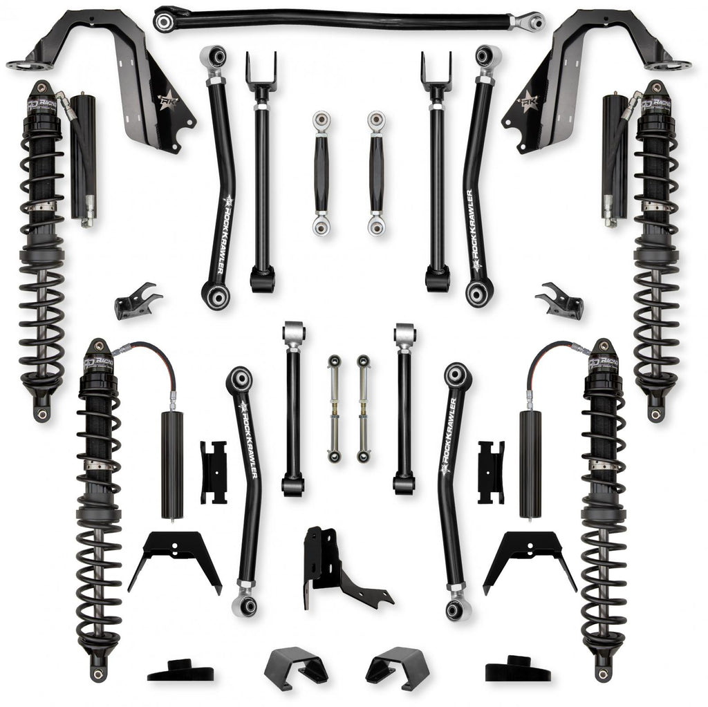 3.0 Inch Adventure X Coilover No Limits Mid-Arm Suspension System for Jeep Gladiator JT Diesel Models Trail Runner System Stage 1 Rock Krawler