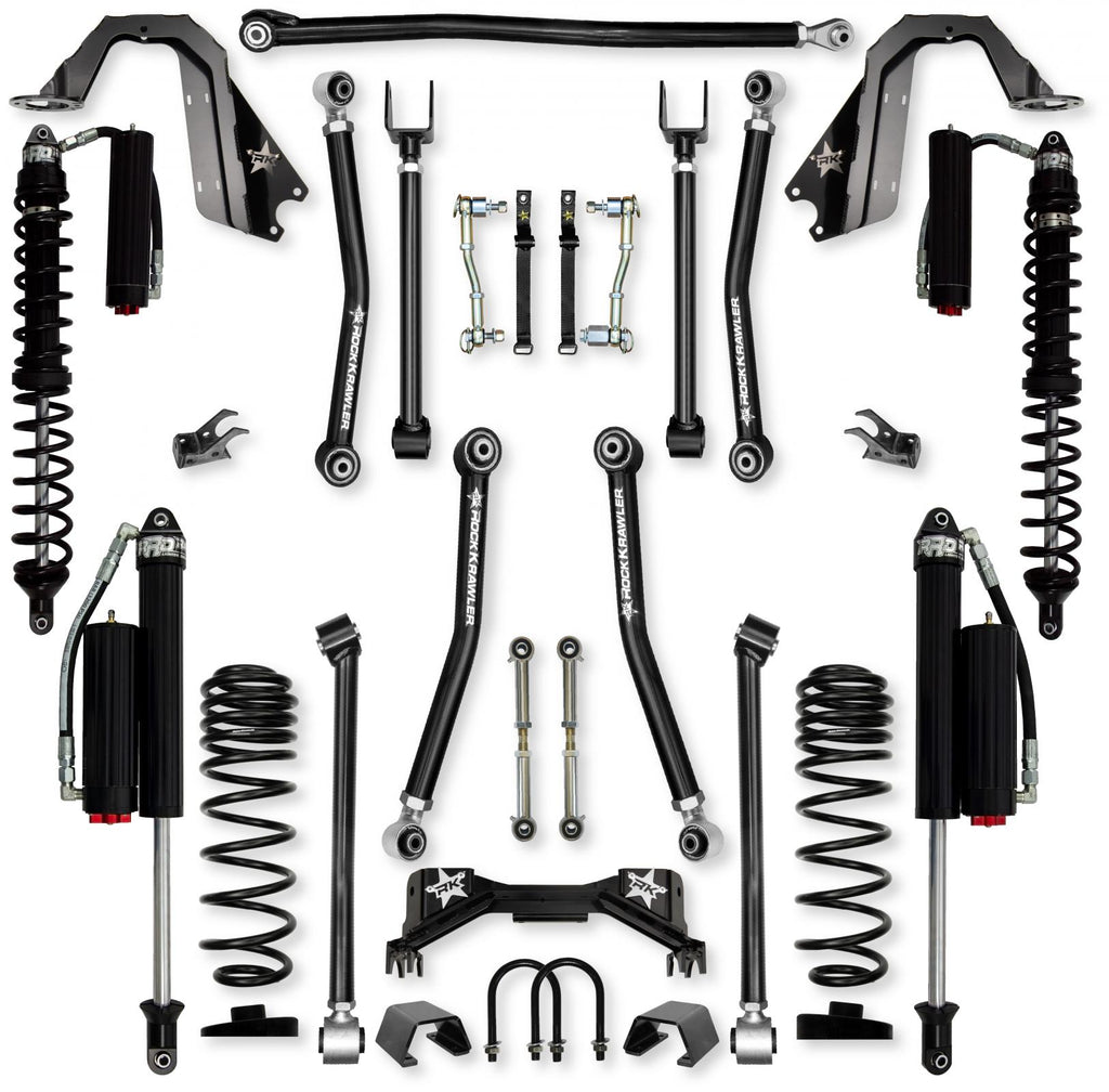 3.0 Inch Adventure X Pro Coilover Mid-Arm Suspension System for Jeep Gladiator JT Gas Models Comp System Stage 2 Rock Krawler