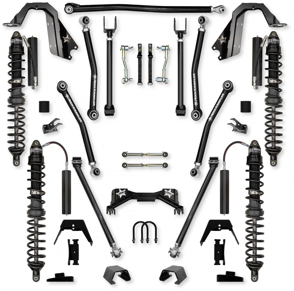 3.0 Inch Adventure X Pro Coilover Mid-Arm Suspension System for Jeep Gladiator JT Gas Models Trail Runner System Stage 1 Rock Krawler