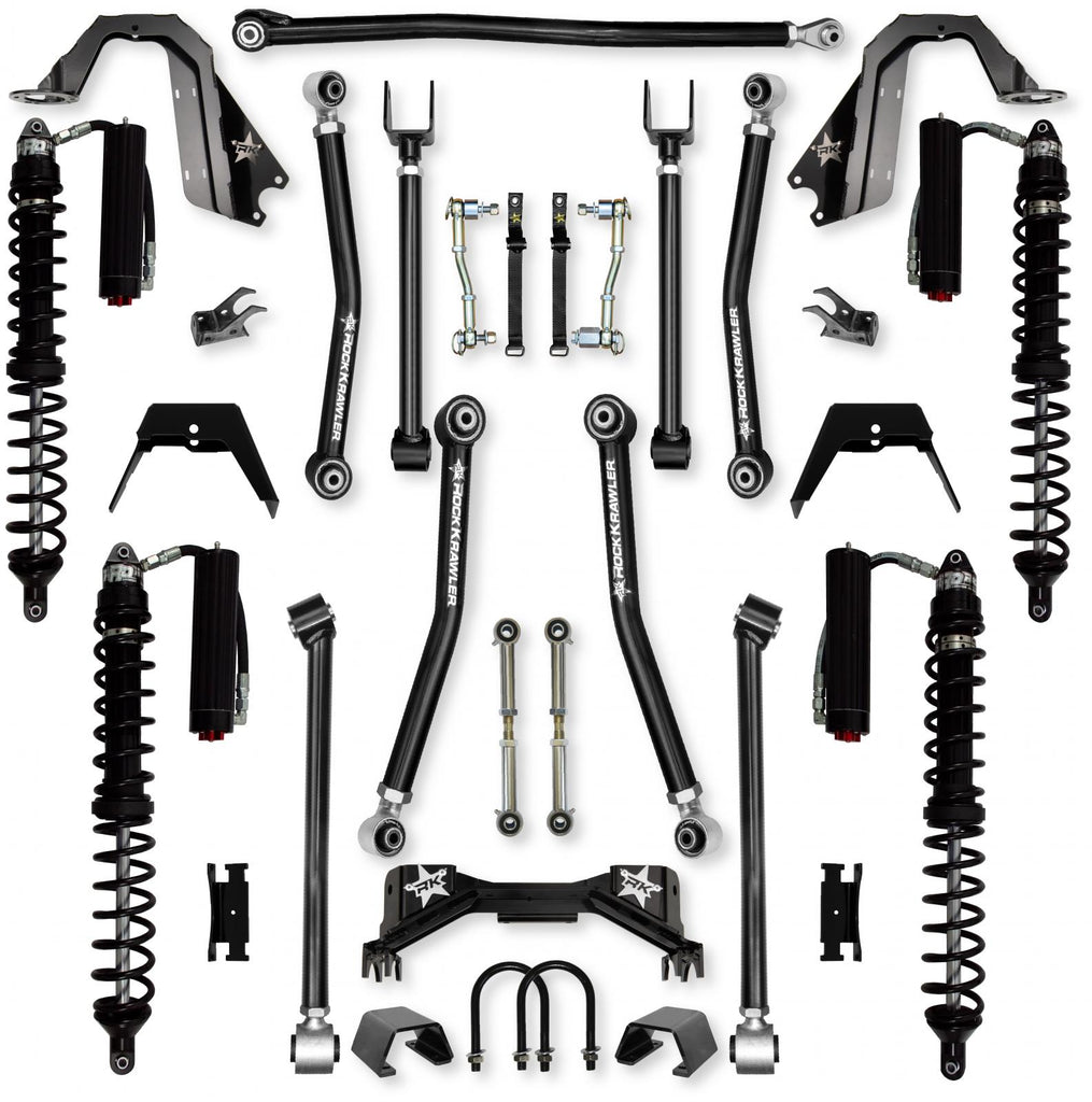 3.0 Inch Adventure X Pro Coilover Mid-Arm Suspension System for Jeep Gladiator JT Gas Models Trail Runner System Stage 2 Rock Krawler