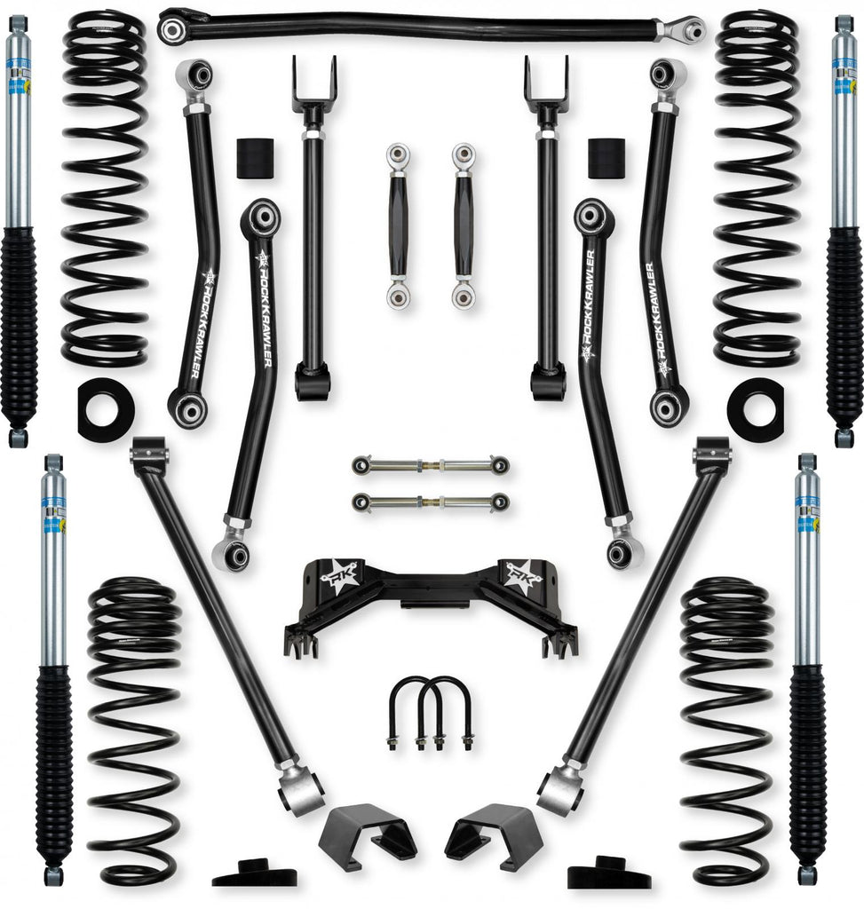 3.0 Inch Adventure X Pro No Limits Mid-Arm System for Jeep Gladiator JT Gas Models With Bilstein Shocks Rock Krawler