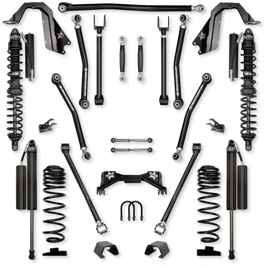 3.0 Inch Adventure X Pro Coilover No Limits Mid-Arm Suspension System for Jeep Gladiator JT Gas Models Comp Stage 1 Rock Krawler