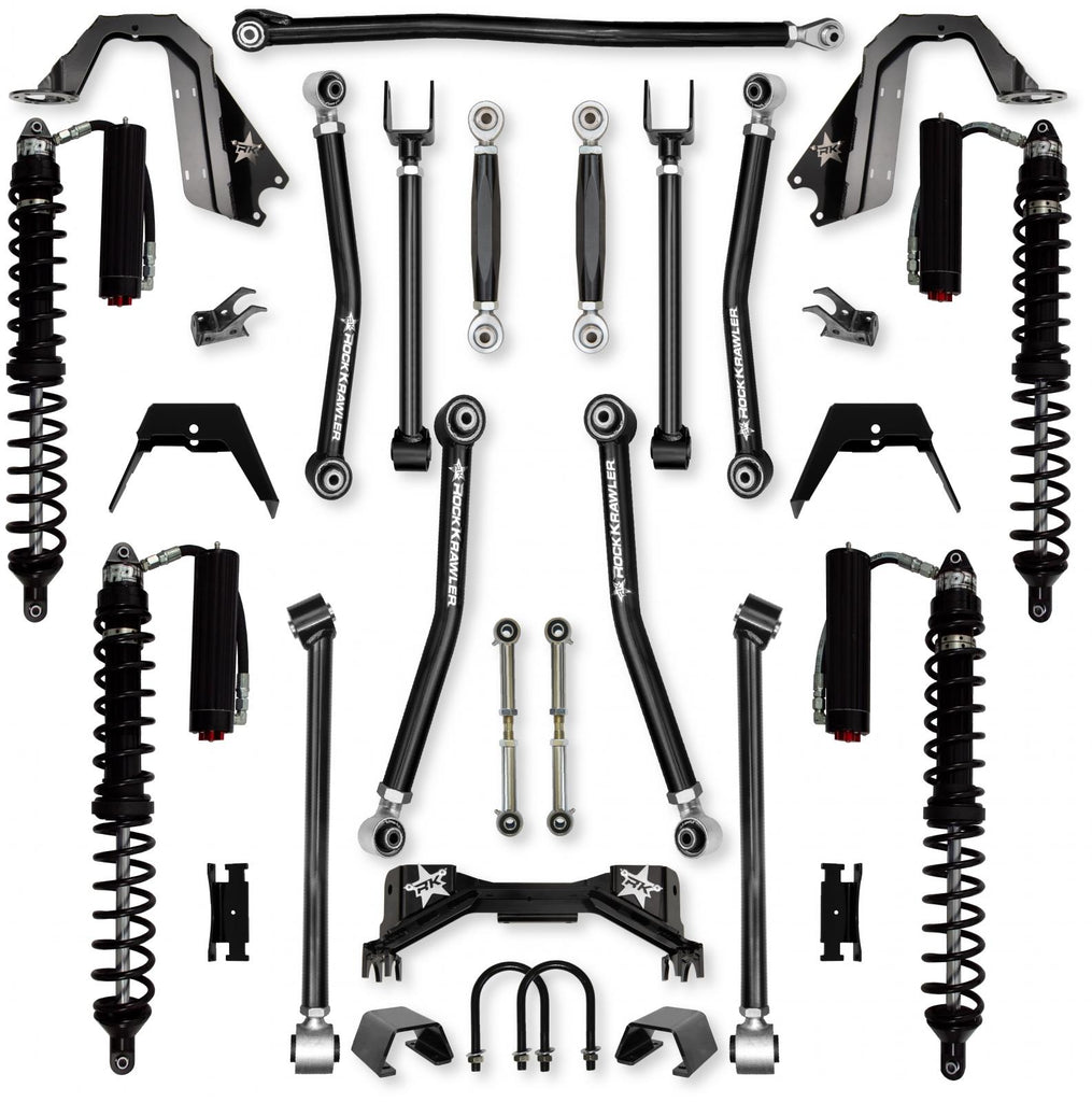 3.0 Inch Adventure X Pro Coilover No Limits Mid-Arm Suspension System for Jeep Gladiator JT Gas Models Trail Runner System Stage 2 Rock Krawler