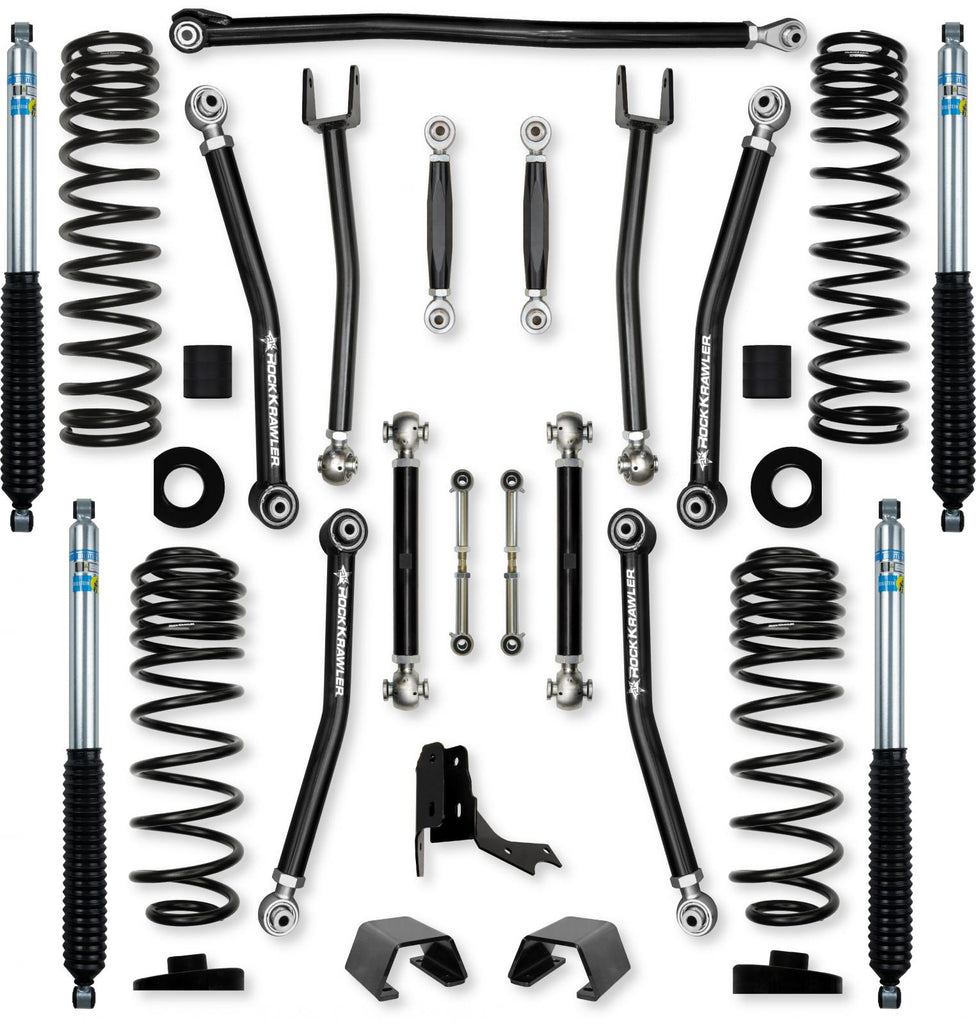 3.0 Inch X-Factor No Limits Mid-Arm System for Jeep Gladiator JT Rubicon Diesel Models With Bilstein Shocks Rock Krawler