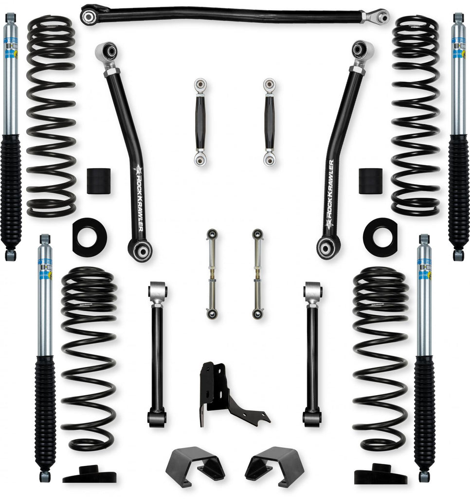 3.0 Inch Overland No Limits Mid-Arm Suspension System for Jeep Gladiator JT Diesel Models With Bilstein Shocks Rock Krawler