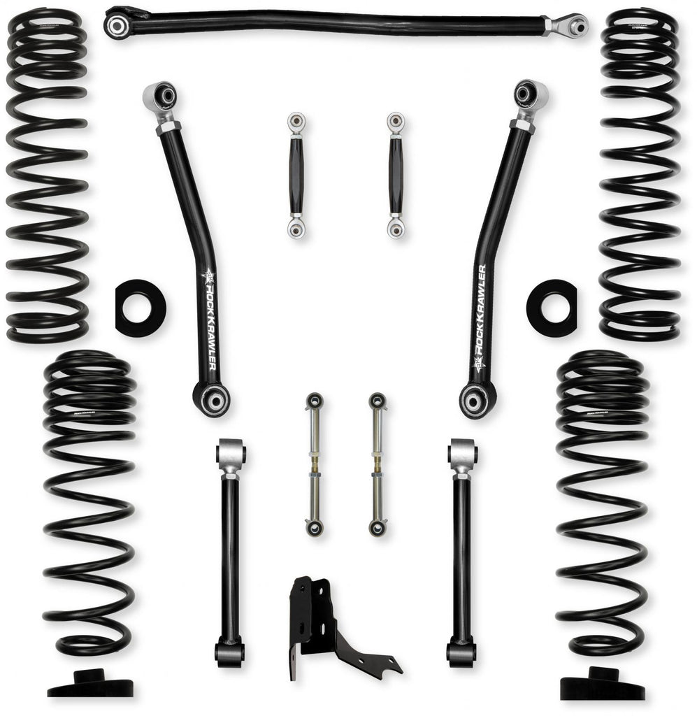 3.0 Inch Overland No Limits Mid-Arm Suspension System for Jeep Gladiator JT Gas Models With No Shocks Rock Krawler