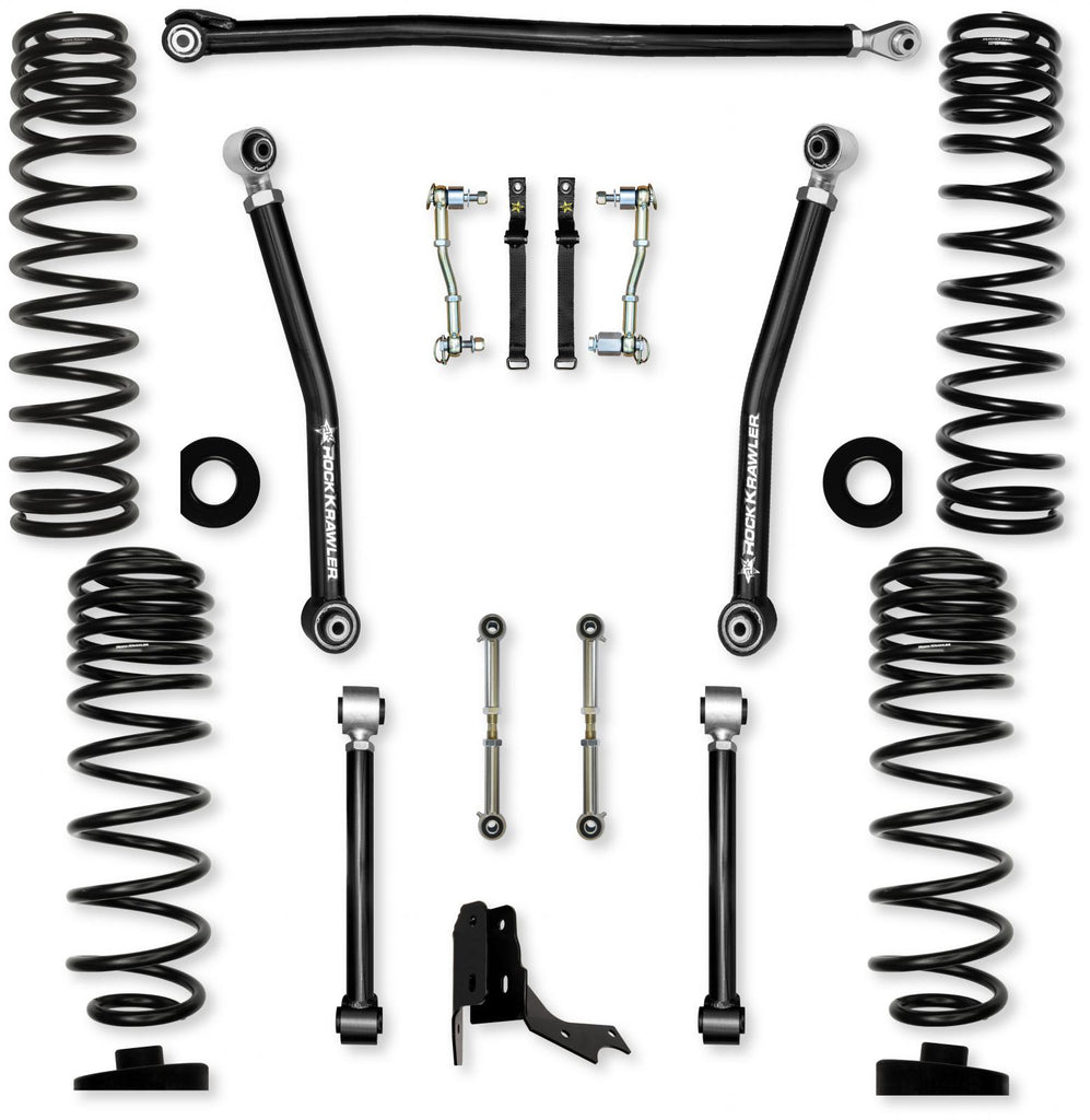 3.0 Inch Overland Mid-Arm Suspension System for Jeep Gladiator JT Gas Models With No Shocks Rock Krawler