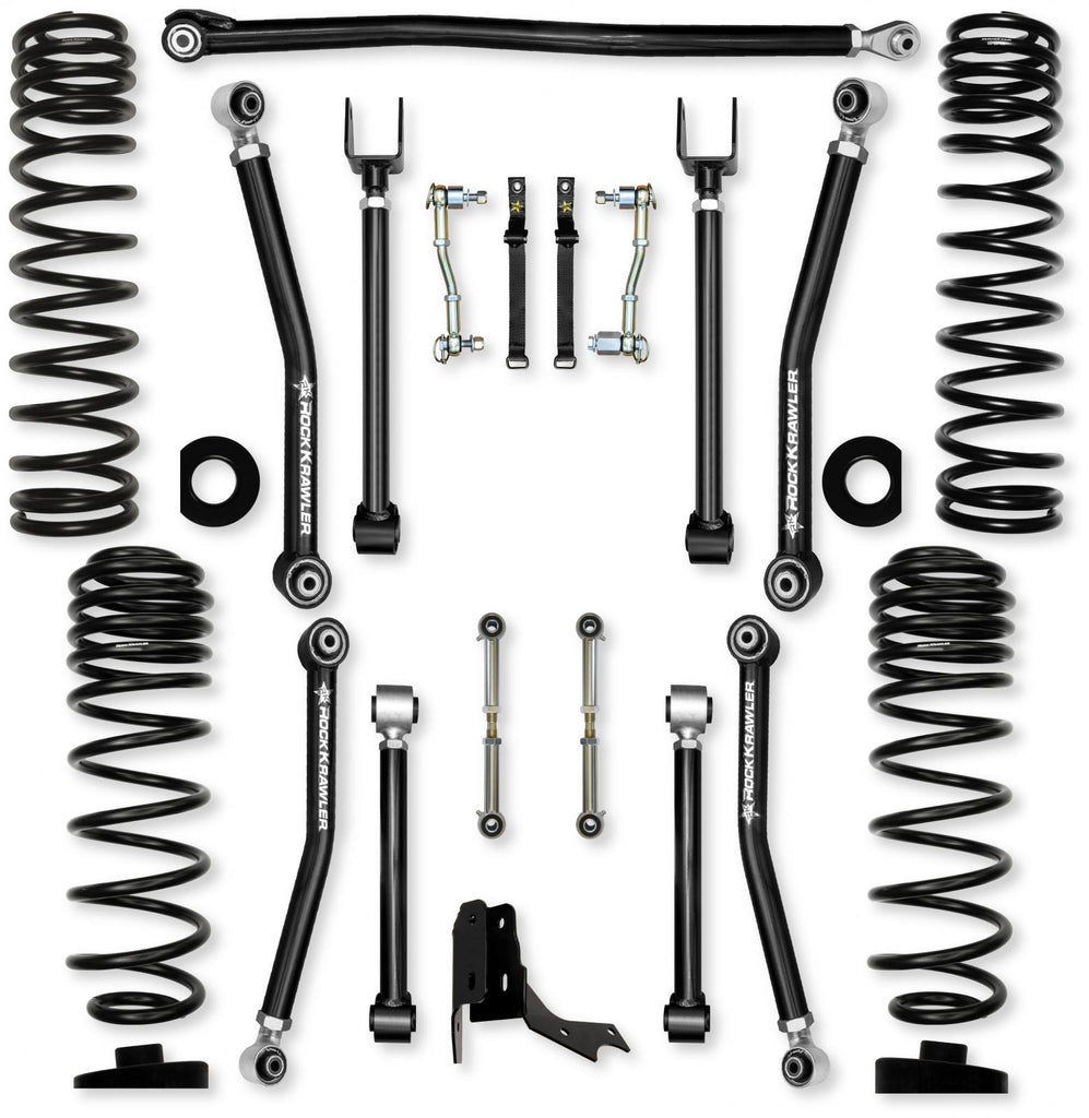 3.0 Inch Overland X Mid-Arm Suspension System for Jeep Gladiator JT Gas Models With No Shocks Rock Krawler