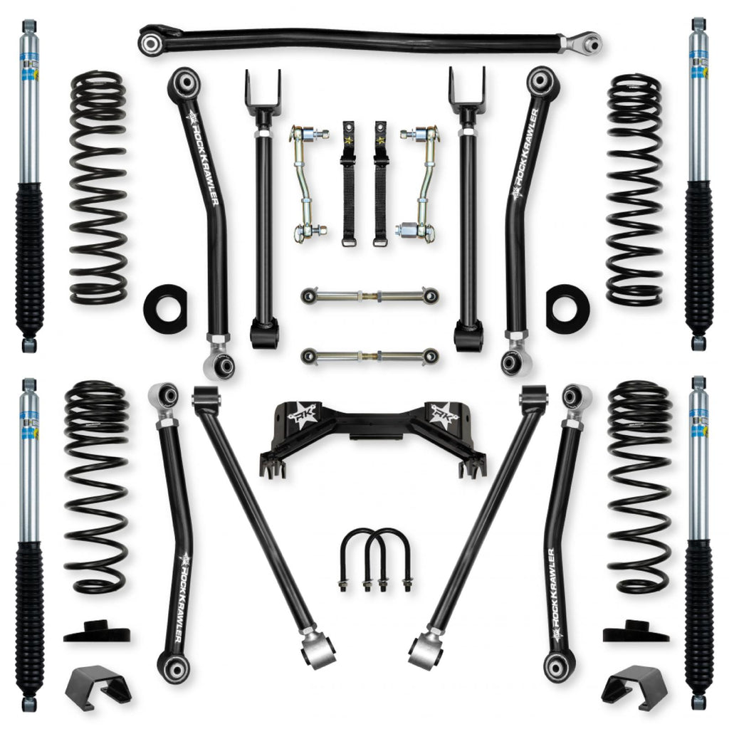 3.0 Inch Overland X Pro Mid-Arm Suspension System for Jeep Gladiator JT Gas Models With Bilstein Shocks Rock Krawler