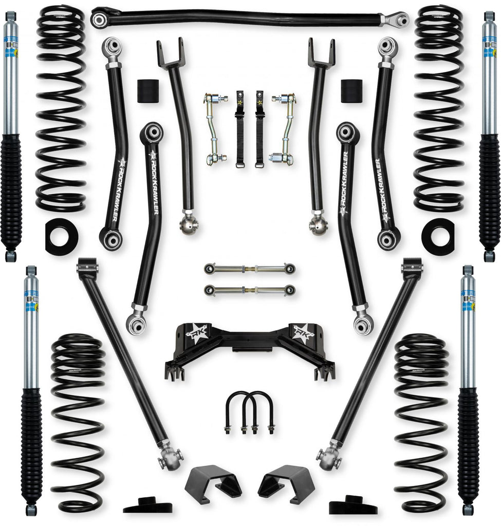 3.0 Inch Pro X Mid-Arm System for Jeep Gladiator JT Gas Models With Bilstein Shocks Rock Krawler