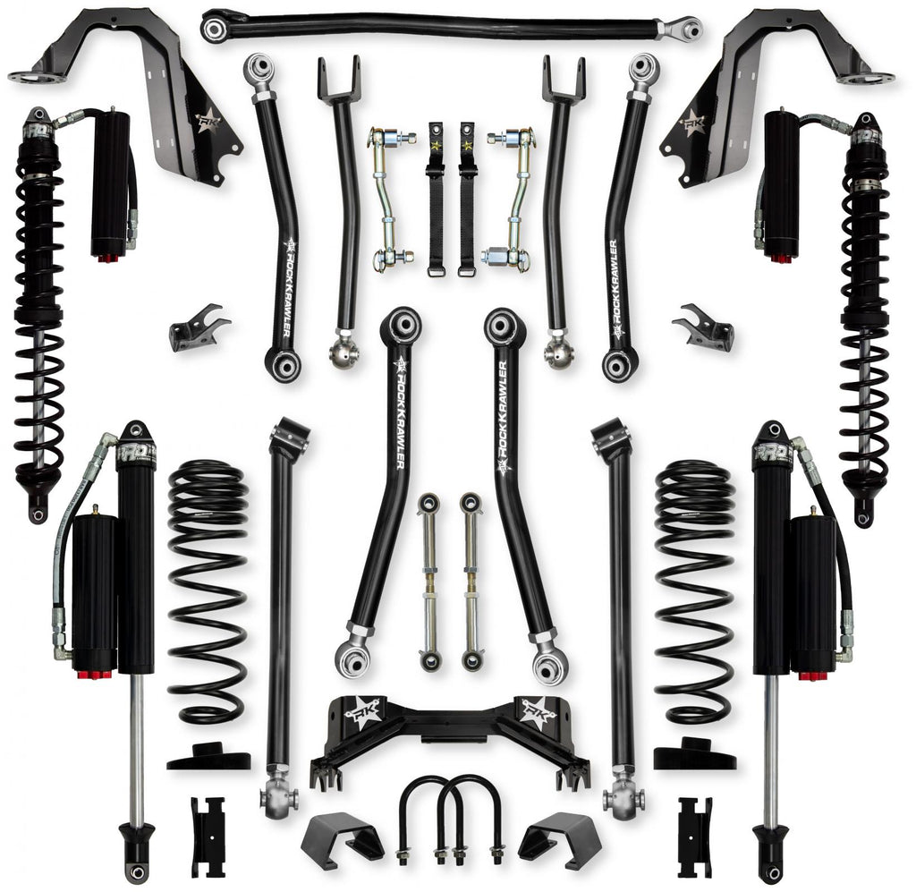 3.0 Inch Pro X Coilover Mid-Arm Suspension System for Jeep Gladiator JT Gas Models Comp System Stage 2 Rock Krawler