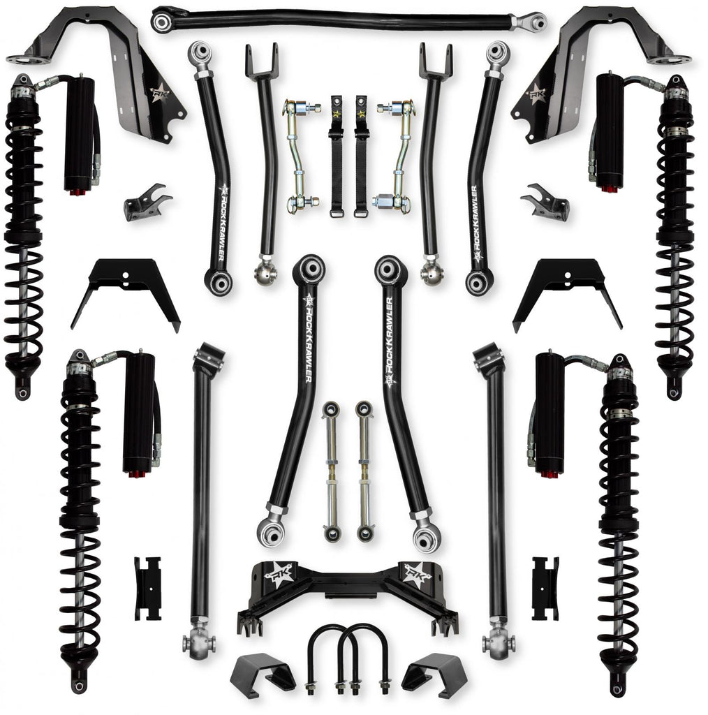 3.0 Inch Pro X Coilover Mid-Arm Suspension System for Jeep Gladiator JT Gas Models Trail Runner System Stage 2 Rock Krawler