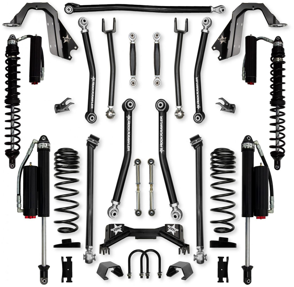 3.0 Inch Pro X Coilover No Limits Mid-Arm System for Jeep Gladiator JT Gas Models Comp System Stage 2 Rock Krawler