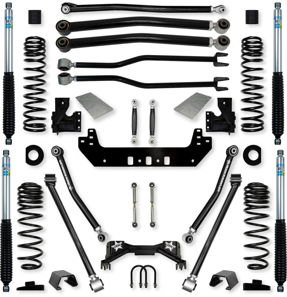 3.0 Inch Silverback No Limits Long-Arm Suspension System for Jeep Gladiator Gas Models With Bilstein Shocks Rock Krawler