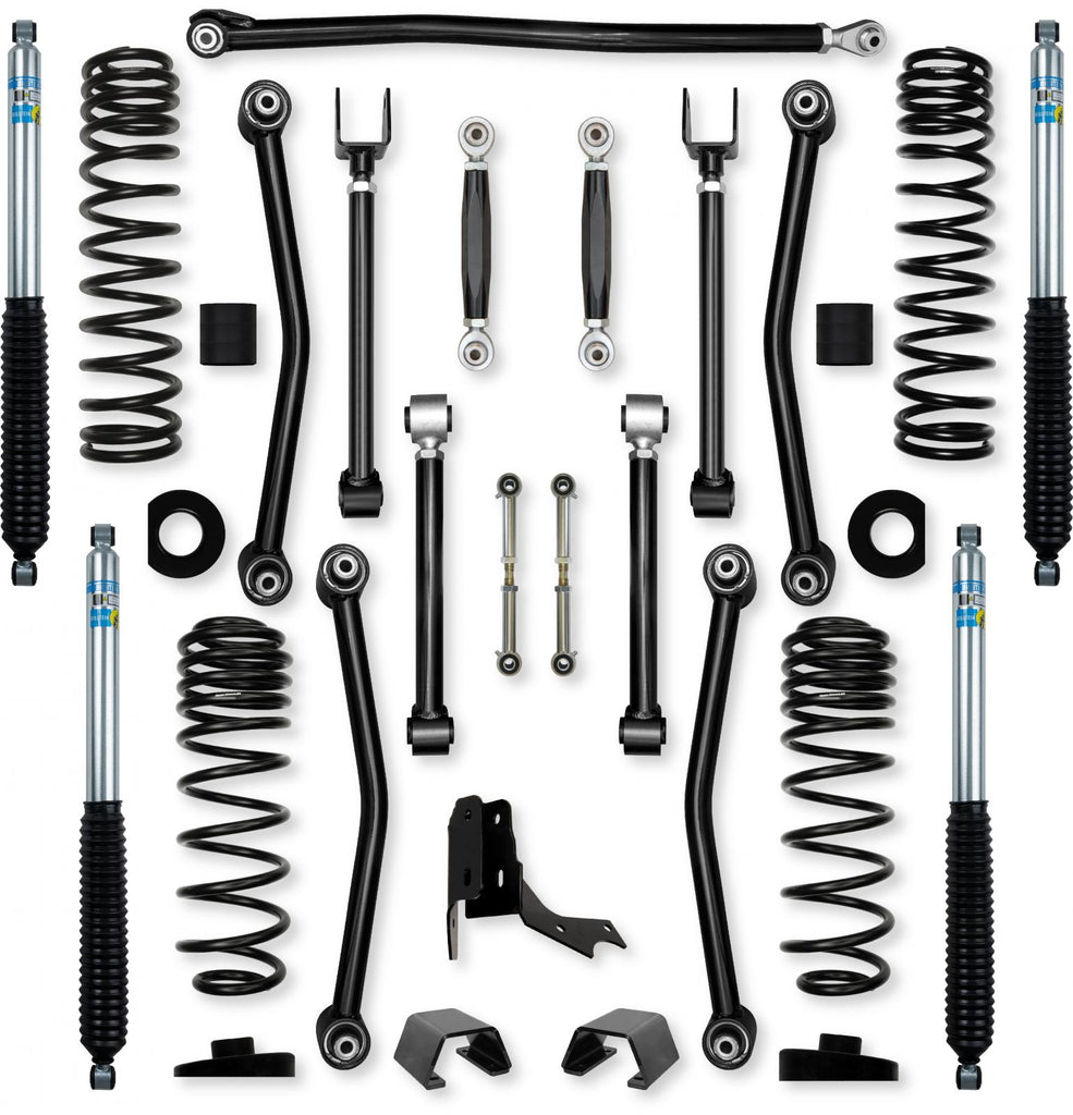 3.0 Inch Ultimate Adventure No Limits Mid-Arm Suspension System for Jeep Gladiator JT Diesel Models With Bilstein Shocks Rock Krawler