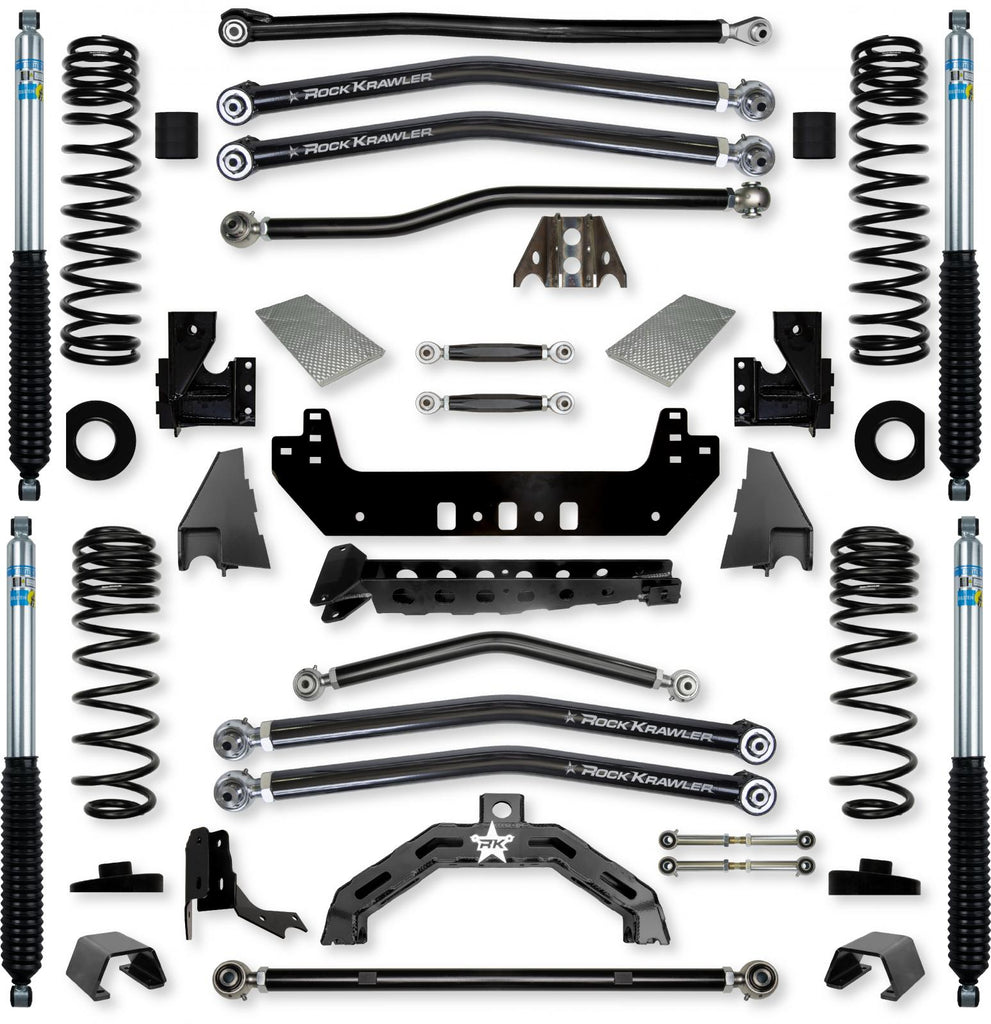 3.0 Inch X-Factor X2 No Limits Long-Arm Suspension System for Jeep Gladiator JT Rubicon Gas Models With Bilstein Shocks Rock Krawler