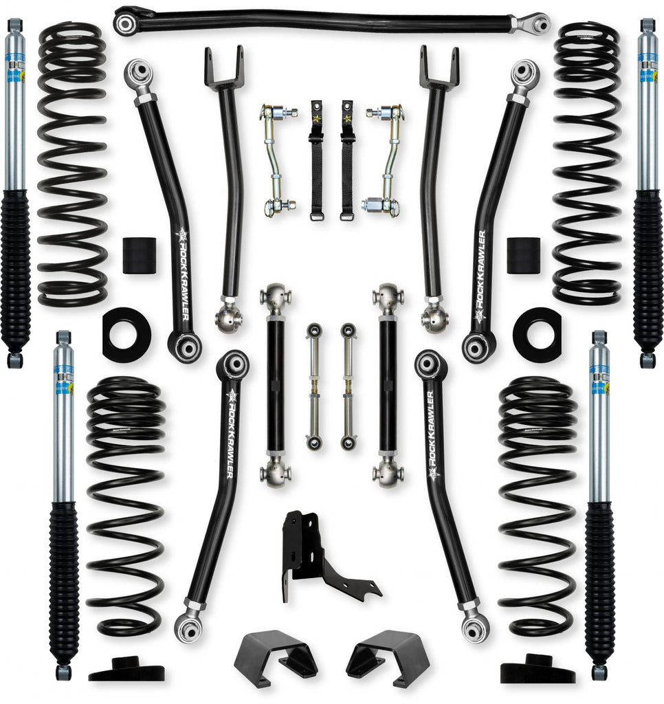 3.0 Inch X-Factor Mid-Arm System for Jeep Gladiator JT Gas Models With Bilstein Shocks Rock Krawler