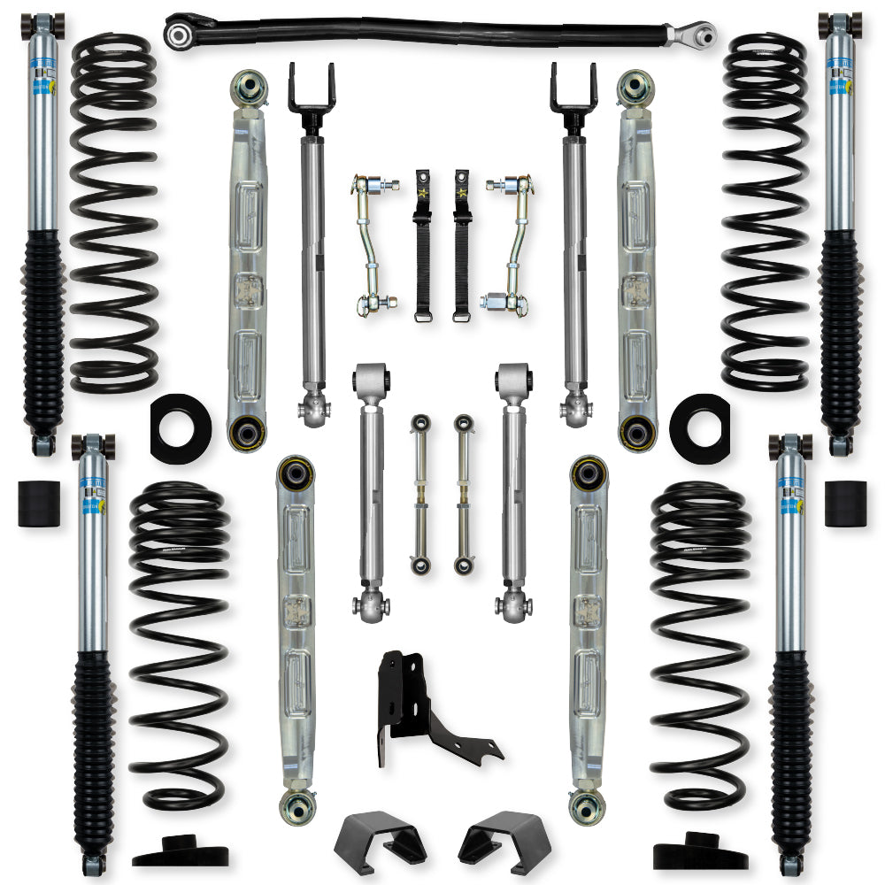 3.0 Inch X-Factor Pro Elite Mid-Arm Suspension System for Jeep Gladiator JT Gas Models With Bilstein Shocks Rock Krawler