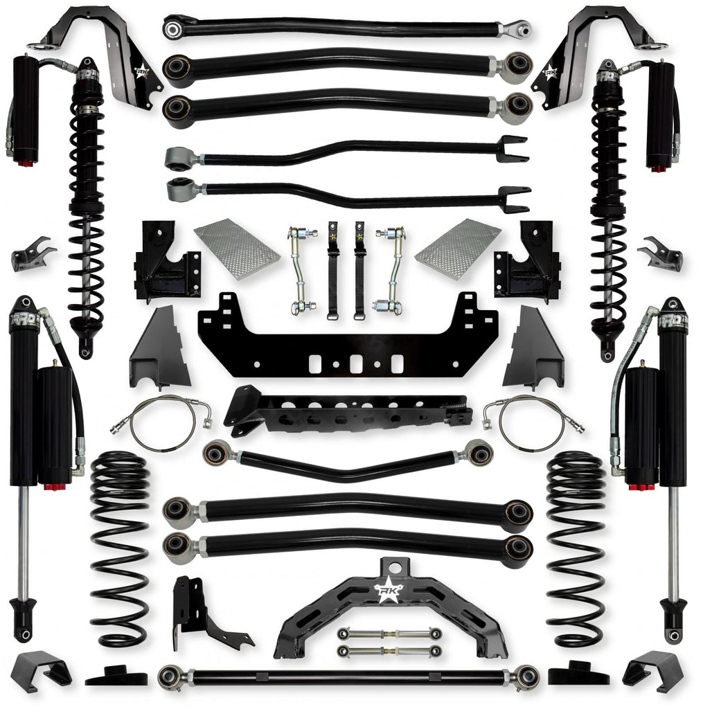 4.5 Inch Adventure X2 Coilover Long-Arm Suspension System for Jeep Gladiator JT Gas Models Comp System Stage 2 Rock Krawler